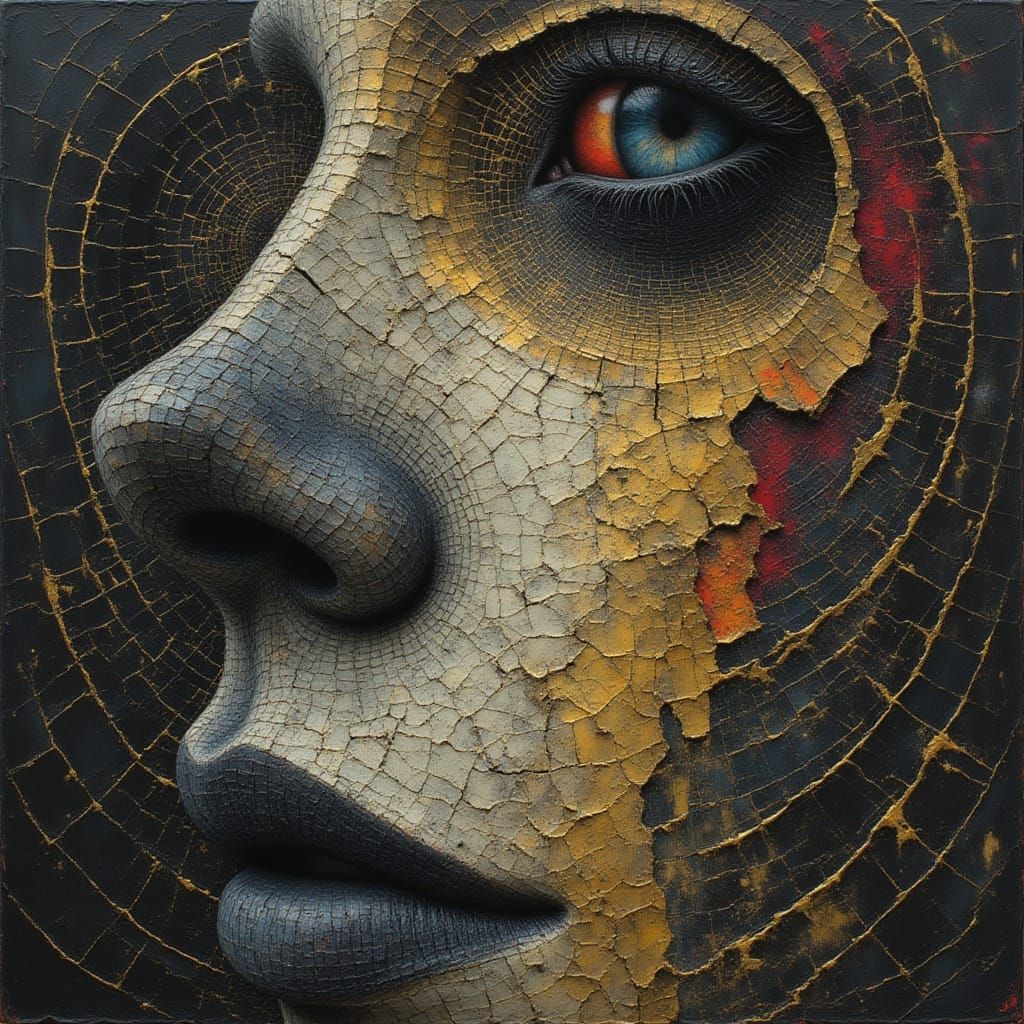 Abstract Cracked Texture Art