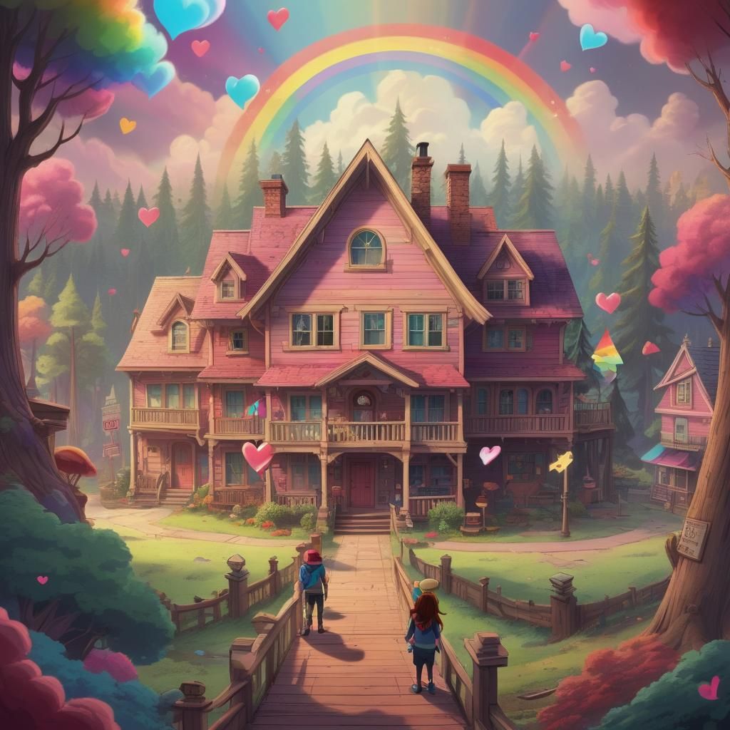 Luz and Amity: Disney Style Lumity with Rainbows