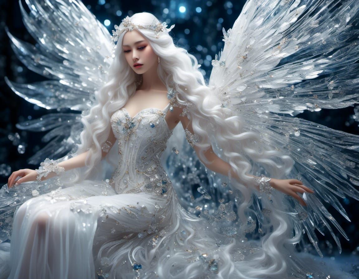 Crystallized Fairy with Sparkling Gown