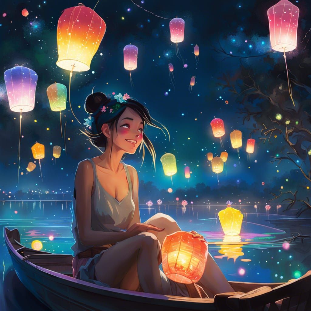 Magical Fairies Lake with Rainbow Lights