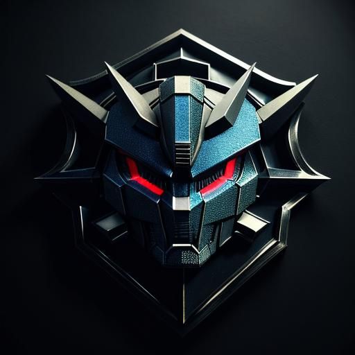 Hyperrealistic Decepticon Logo in 8K Resolution