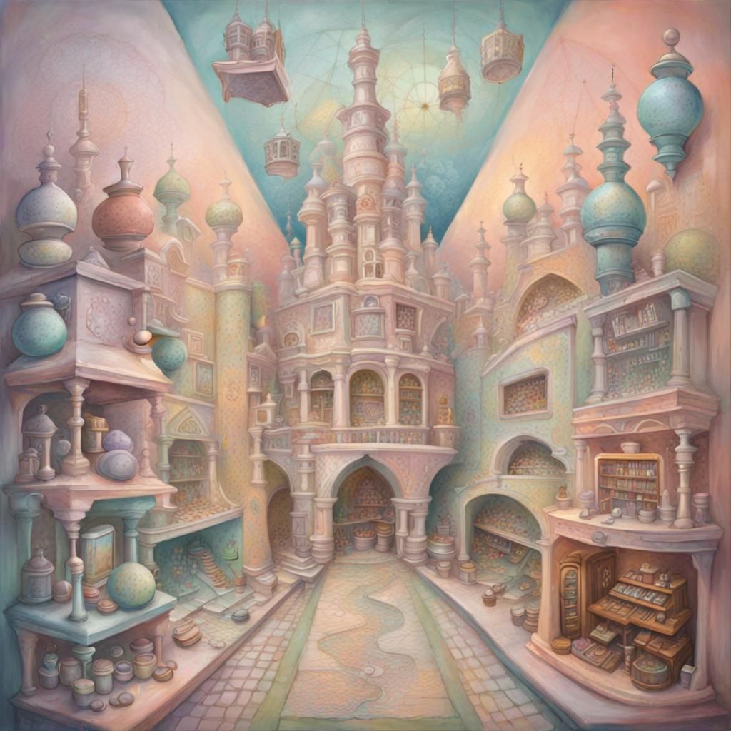 Cartographer's Workshop: Naive Pastel Fantasy Art