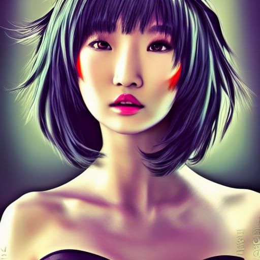 Alodia Gosiengfiao Portrait in Urban Fantasy Style