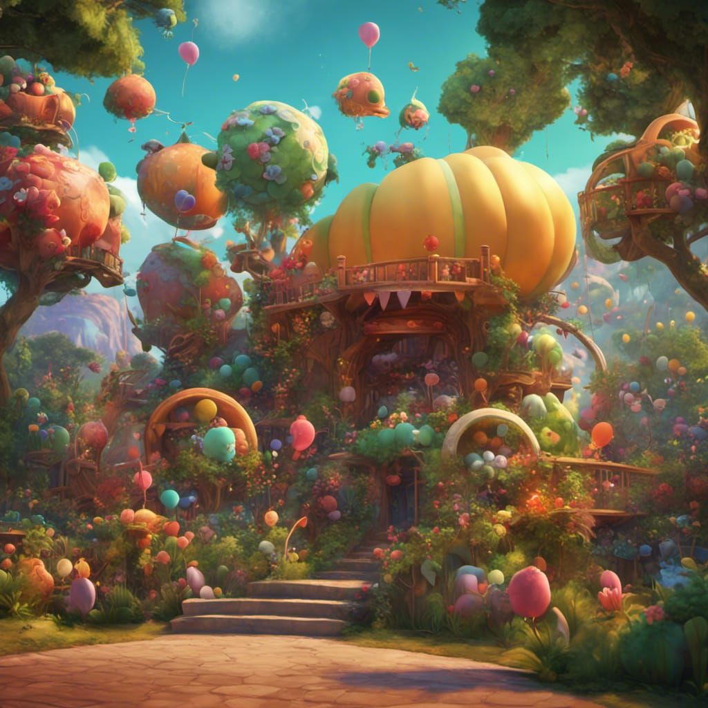 Cocomelon Party: Detailed Matte Painting in Deep Color