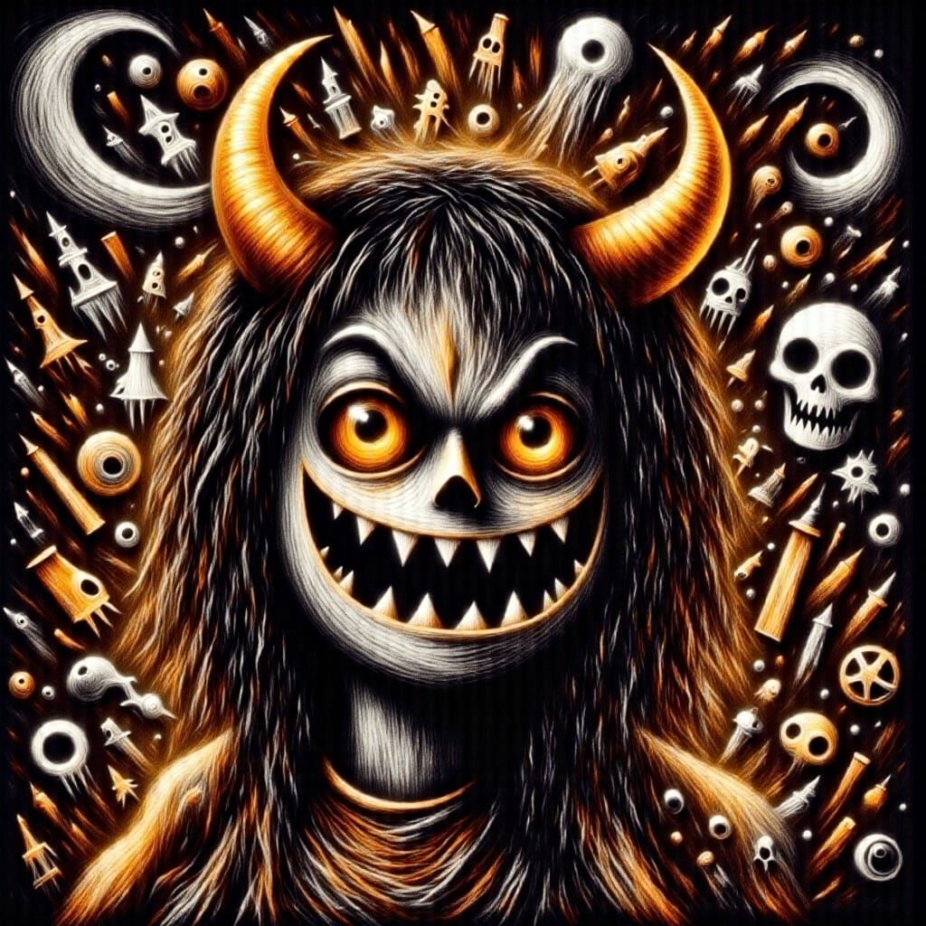 Sulky Man in Gemstone Backyard, Rococo Style