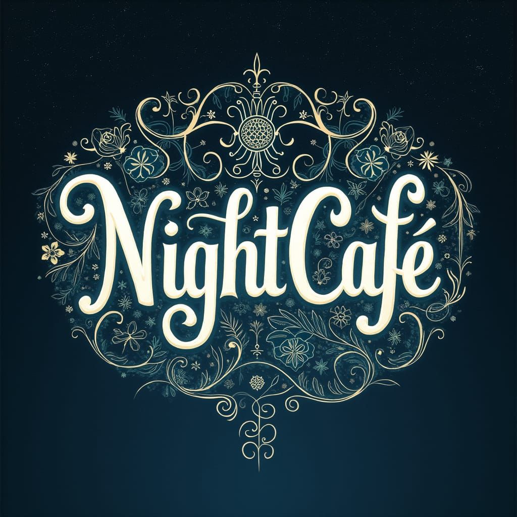 Ethereal NightCafe in Art Nouveau Style