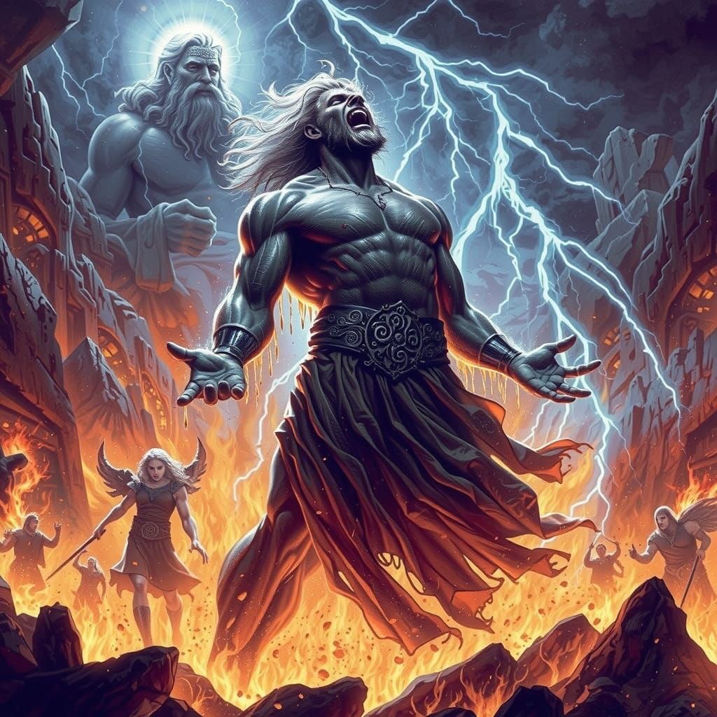 Heracles's Fiery Death in Classic Fantasy Art