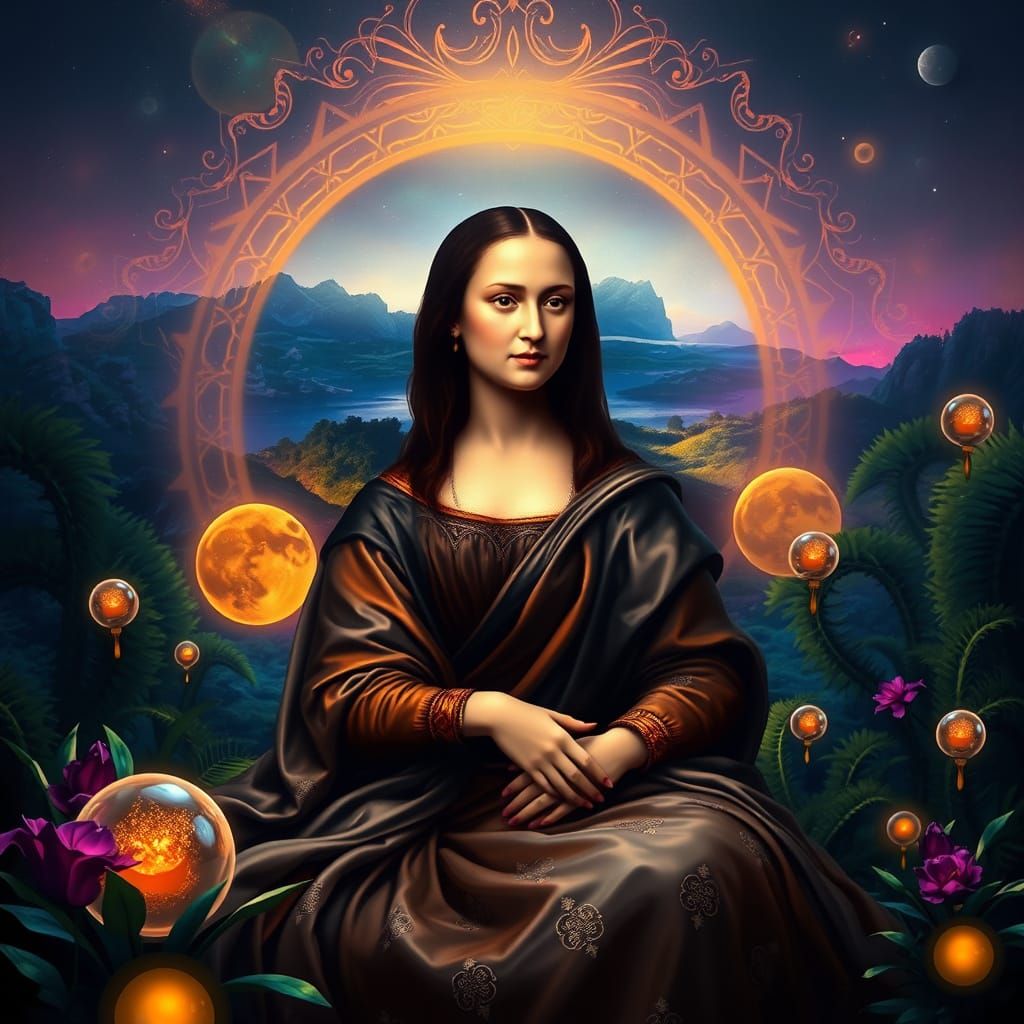 Mystical Renaissance Goddess in Dreamlike Enchanted Forest