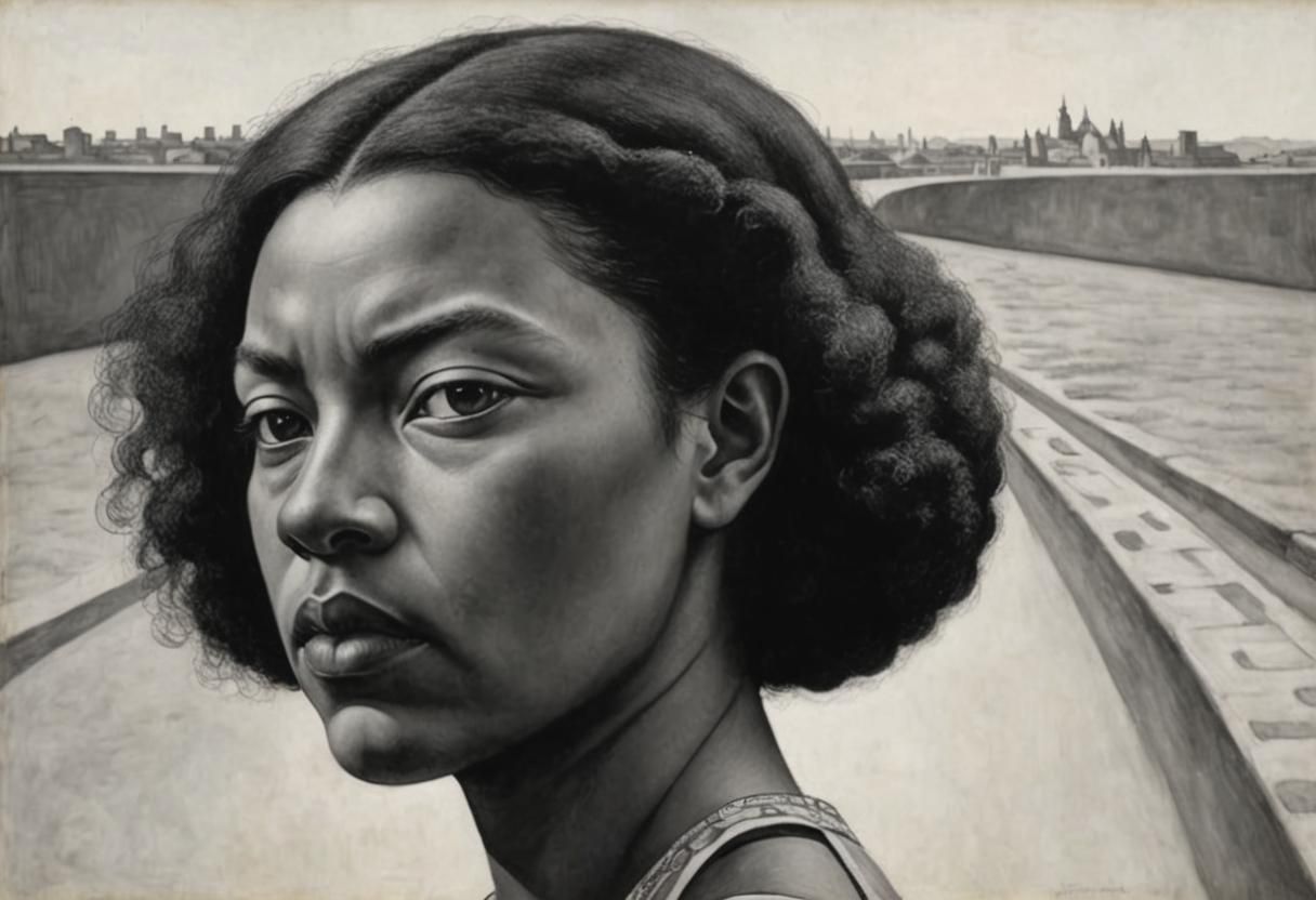 Revolutionary Figure in Rivera-Style Mural