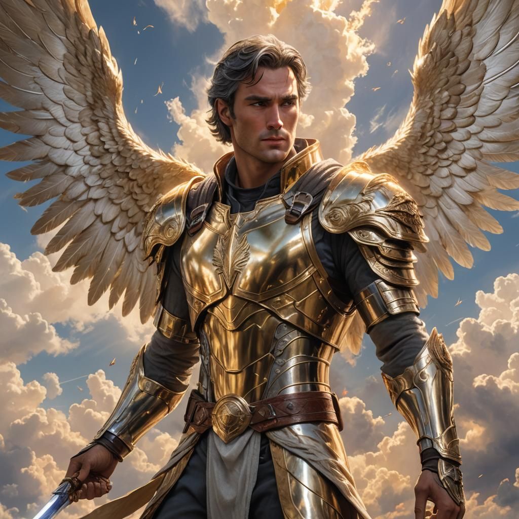 Angelic Ash Williams in Mystical Realm, Anime Art