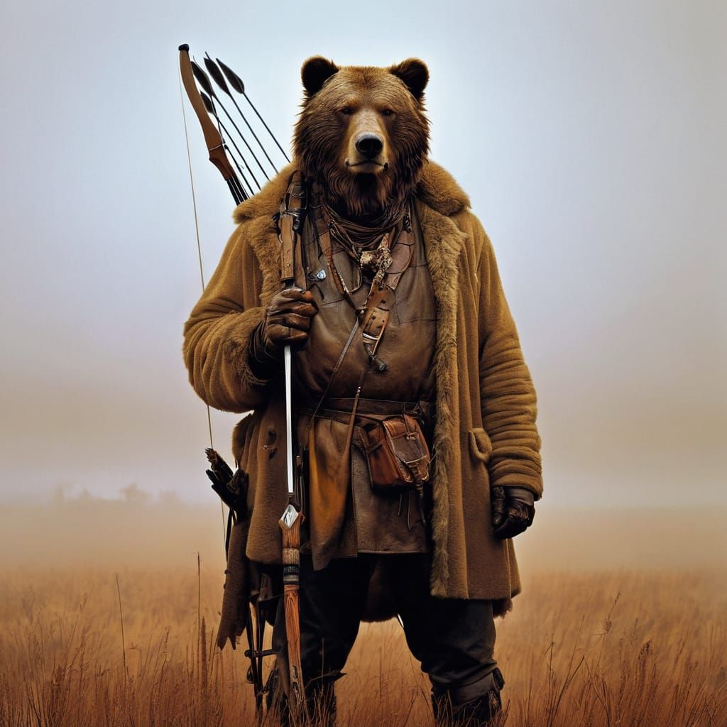 Kodiak Jack on Misty Prairie at Sunset