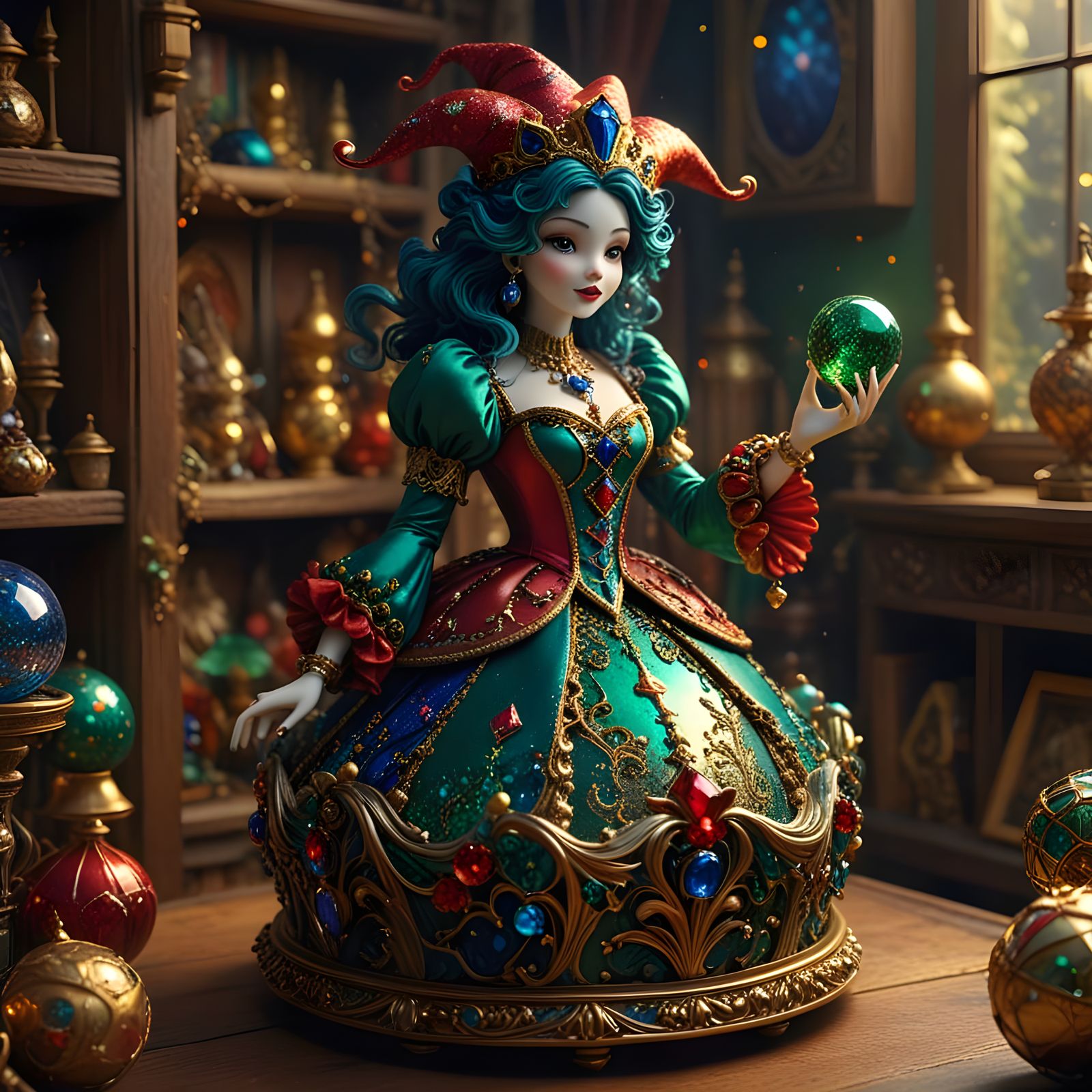 Whimsical Jester Toy in Vintage Shop