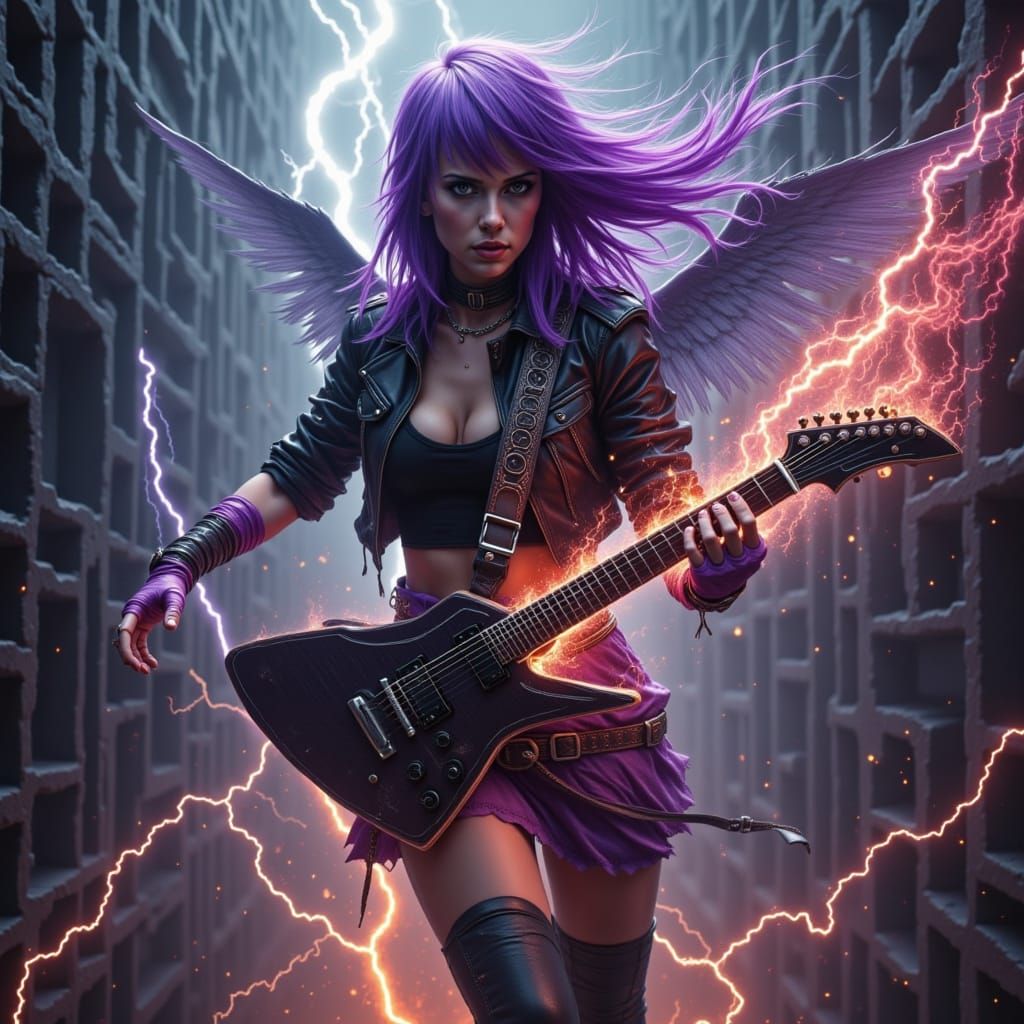 Punk Hermes Levitation Through Labyrinth