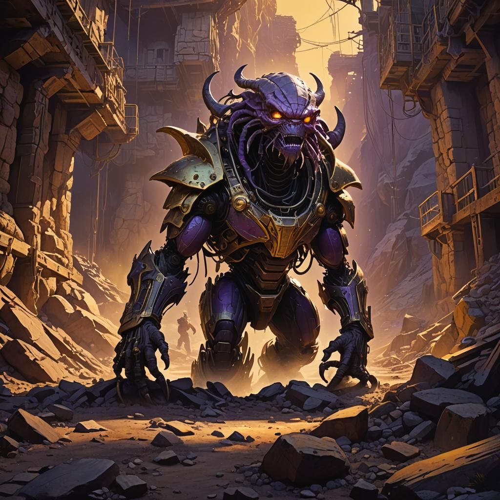 Dark Fantasy Alien Invasion of Gold Mine