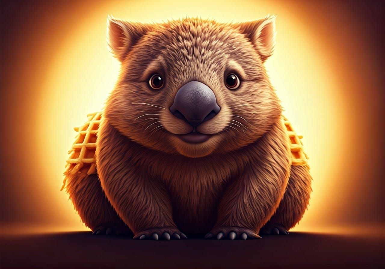 Waffle Wombat: A 3D Digital Art Concept
