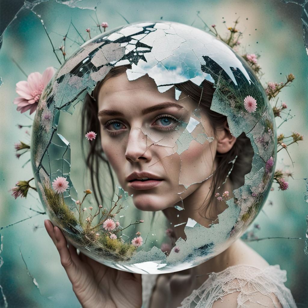 Trapped in broken sphere