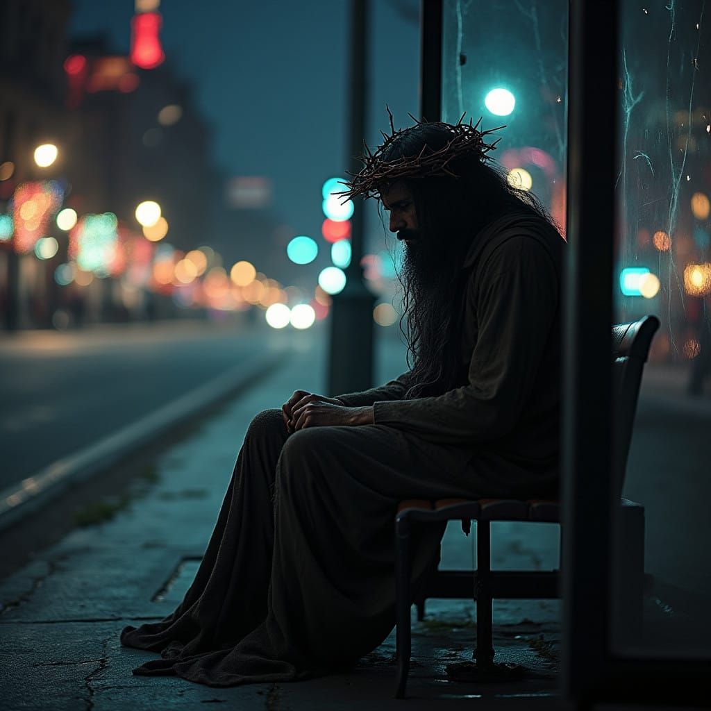 Isolated God Sighs in Shadows of Joy