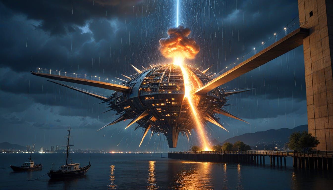 Surreal Architecture Echoing Memories in Futuristic Landscap...