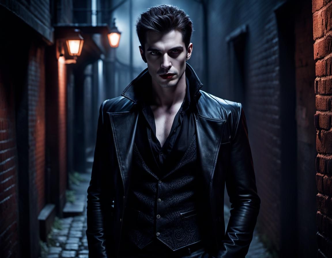 Gothic Vampire Werewolf Fusion in Graffiti Art Style