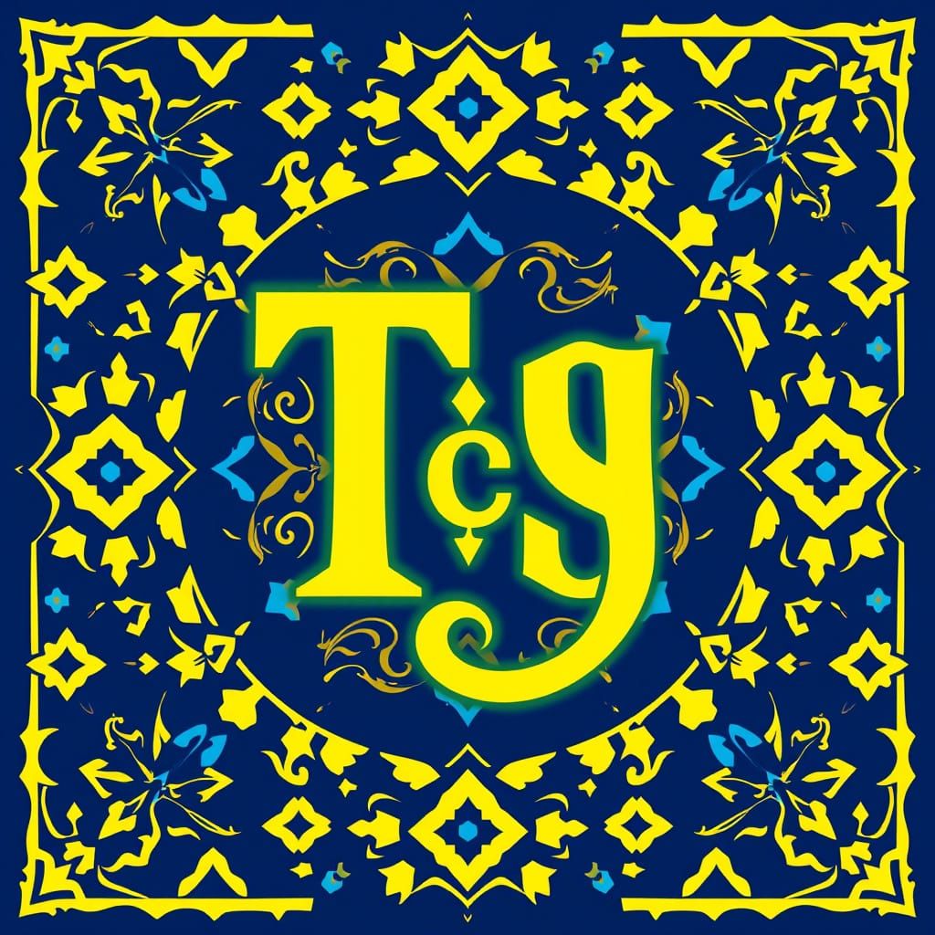 Intricate Cyrillic Monogram with Ukrainian Folk Geometry in ...
