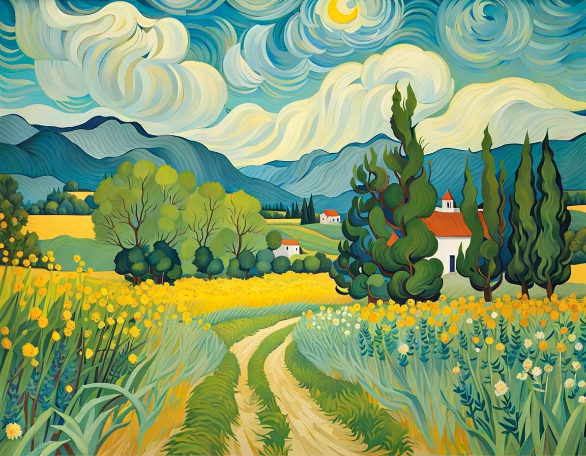 Contrasting Emotions in Post-Impressionist Style