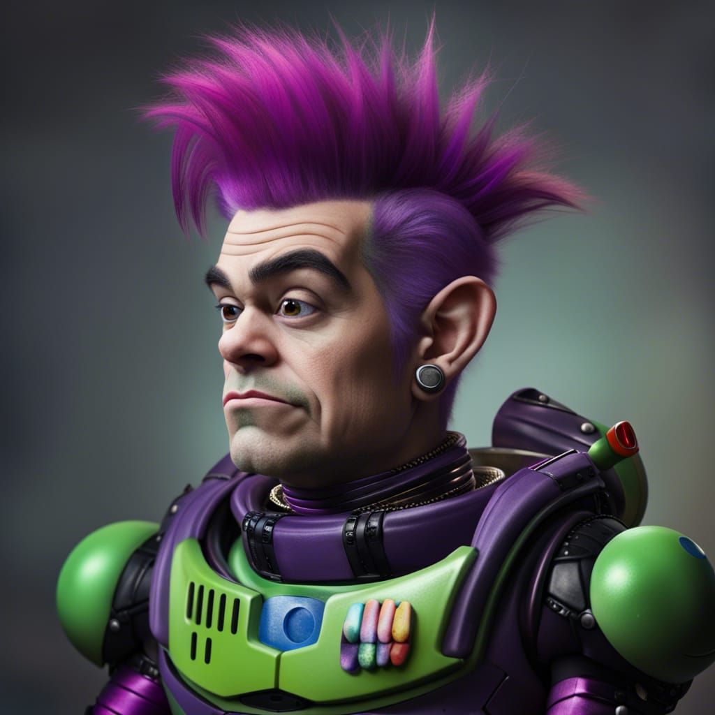Punk Buzz Lightyear Digital Portrait