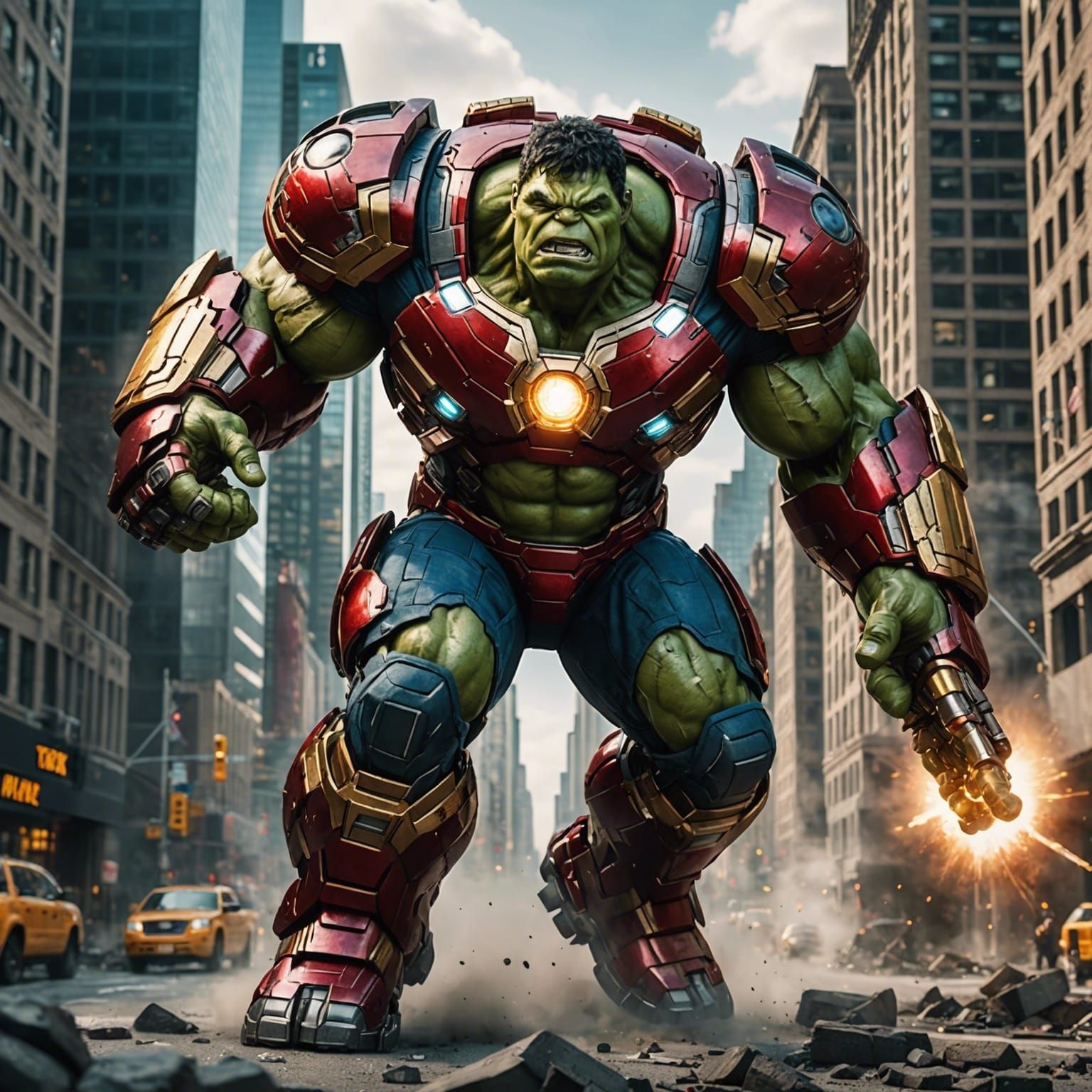 Hulkbuster in Action: Comicbook Art, Cinematic Style