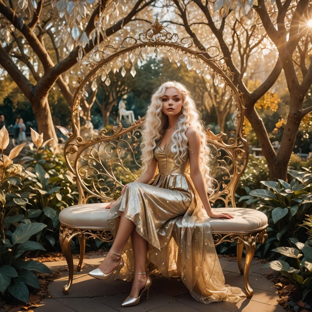 Ethereal Fairy in Crystal Garden: Fashion Photography
