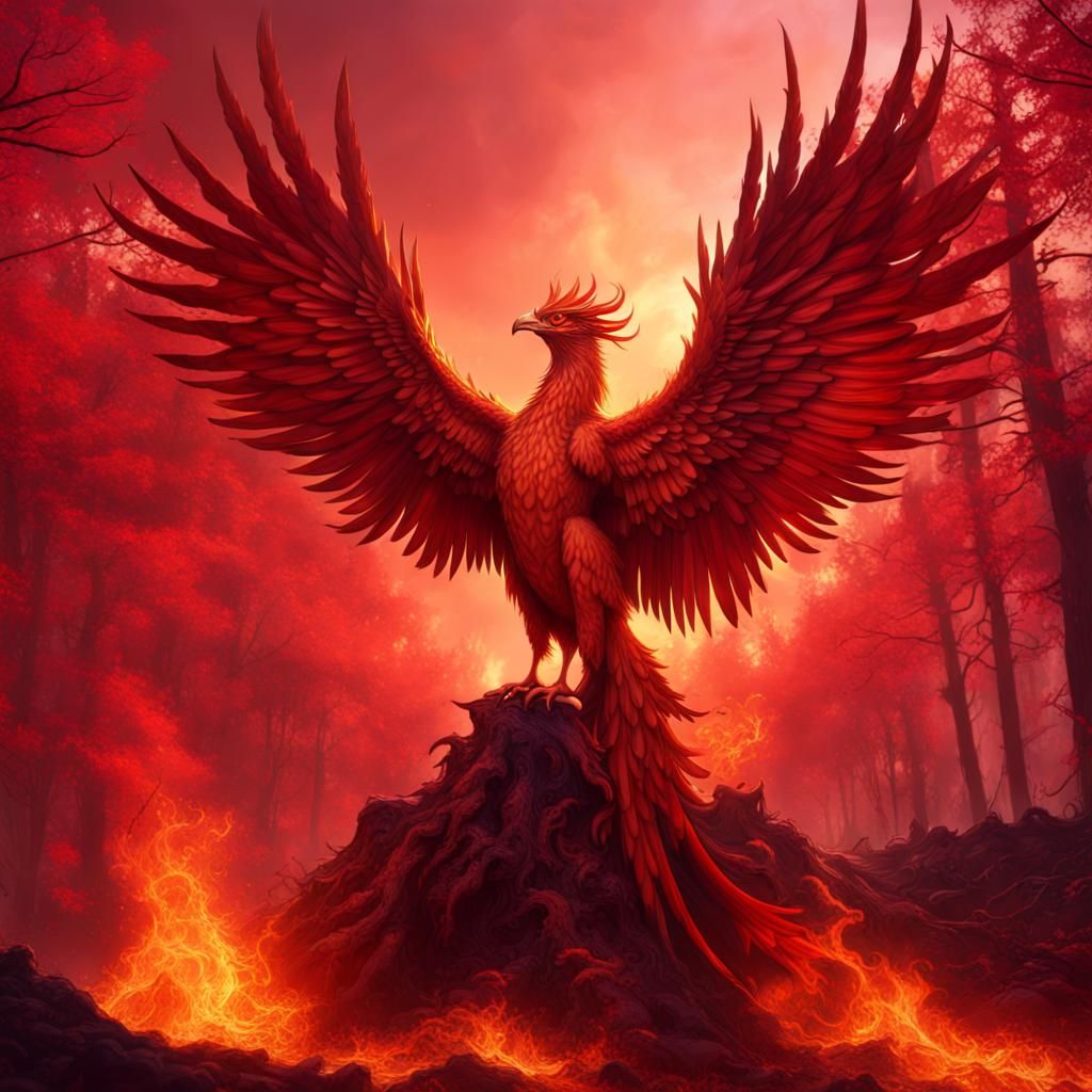 Phoenix Rising: Detailed Fantasy Concept Art