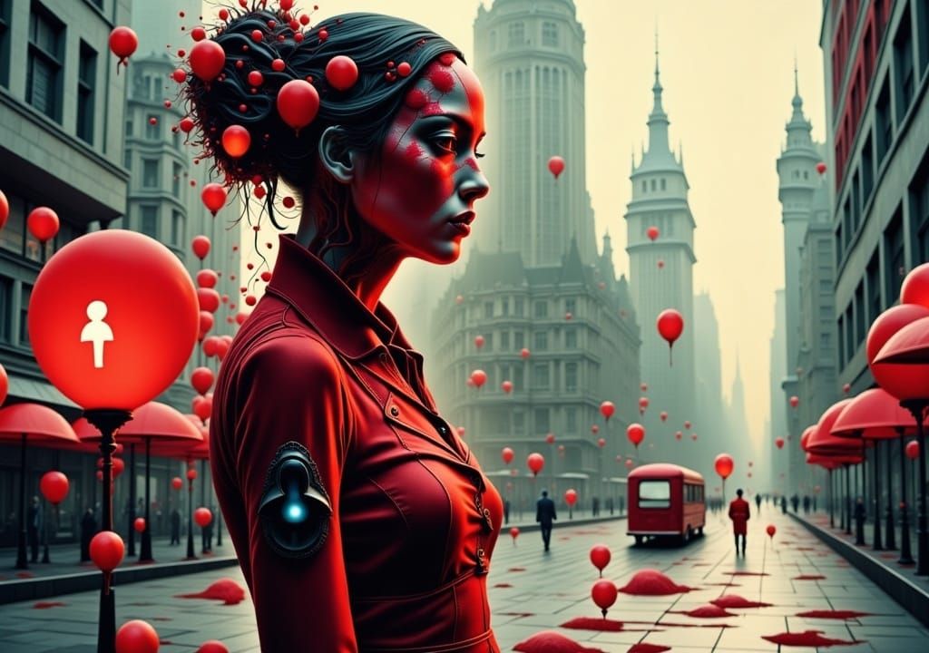 Surreal Abstract Design with Fluid Shapes