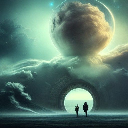 Man Drifting Through a Magical, Surreal Cosmos