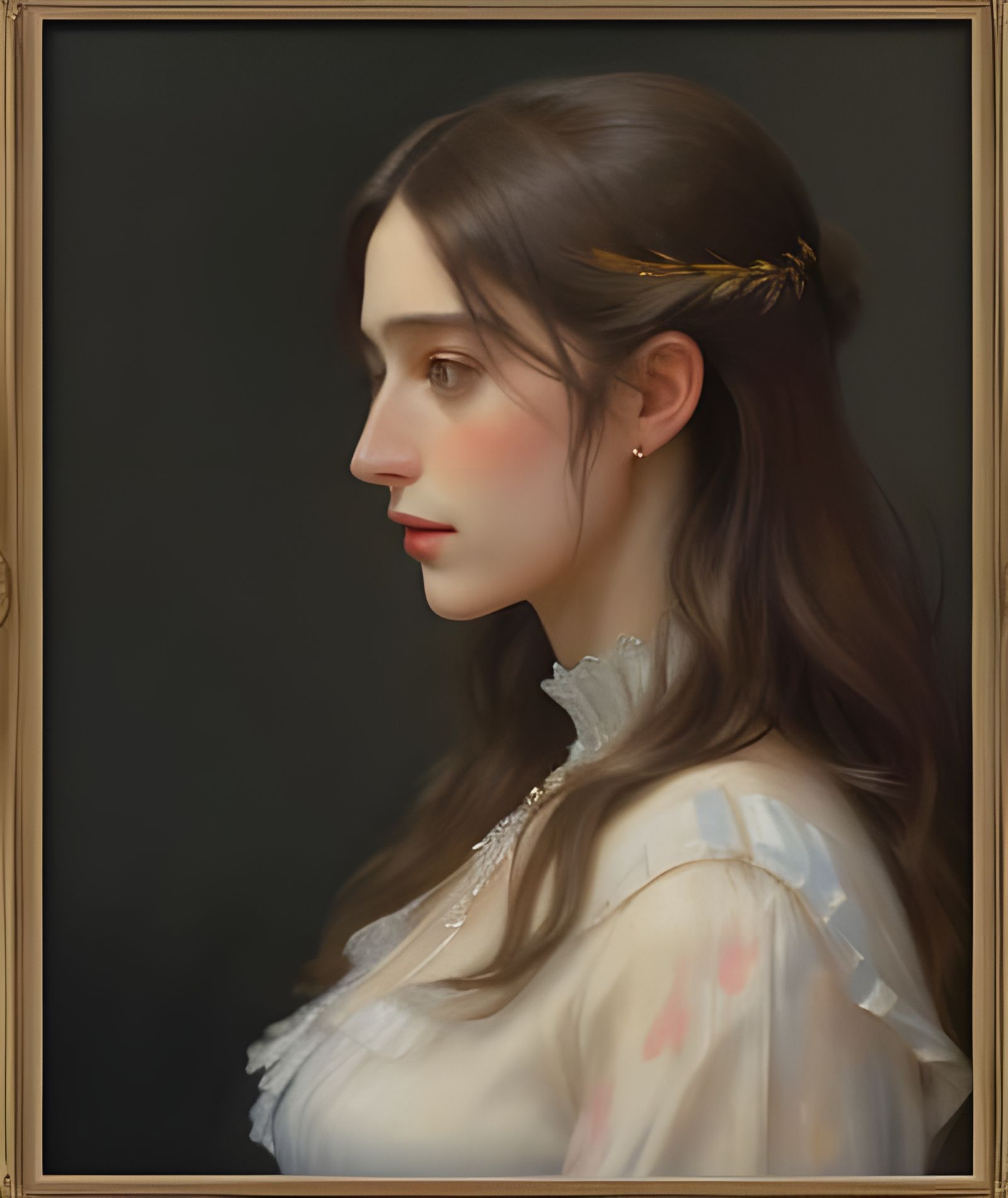 Impressionist Portrait of Woman with Tattoo