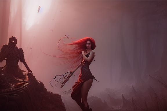 Harbingers of War: Dark Fantasy Oil Painting