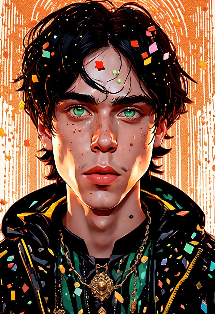 Yungblud Gig Poster Art in Modigliani Style