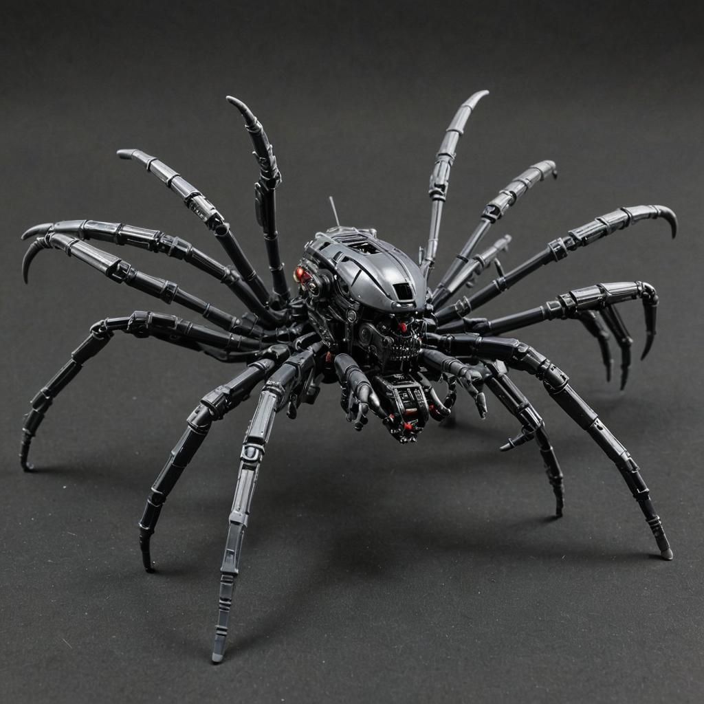 Xenomorphic Terminator Spider Drone with Gatling Guns