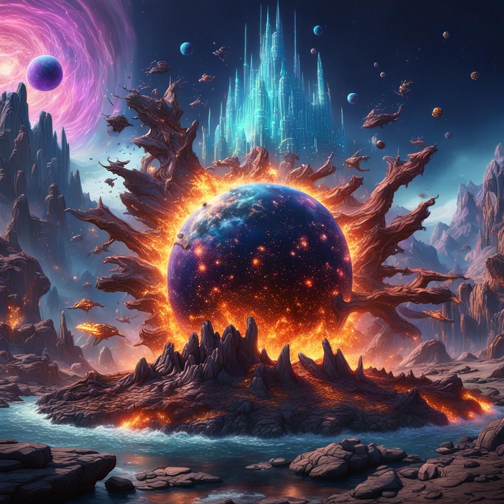 Detailed Matte Painting of the Big Bang