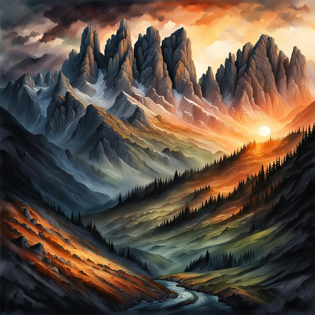 landscape in the Dolomites (italy)