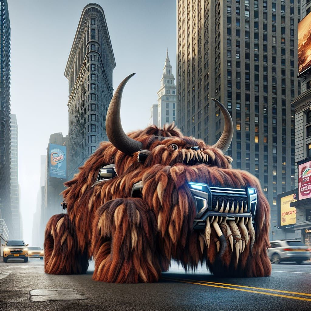 Furry Mythical Creature Car in New York