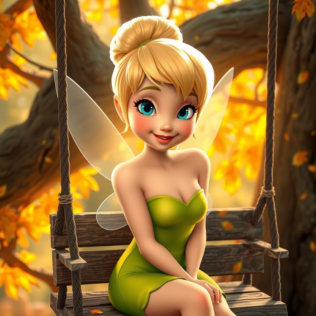 Tinkerbell in Autumn Sunlight Portrait