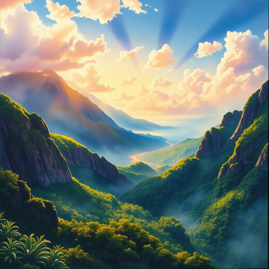 Andes and Amazonas Vista in Gouache and Watercolor