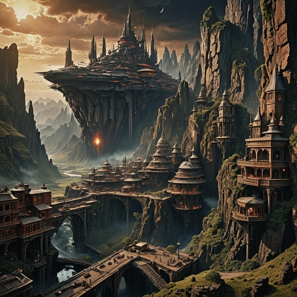 Dramatic Undiscovered Country Digital Matte Painting