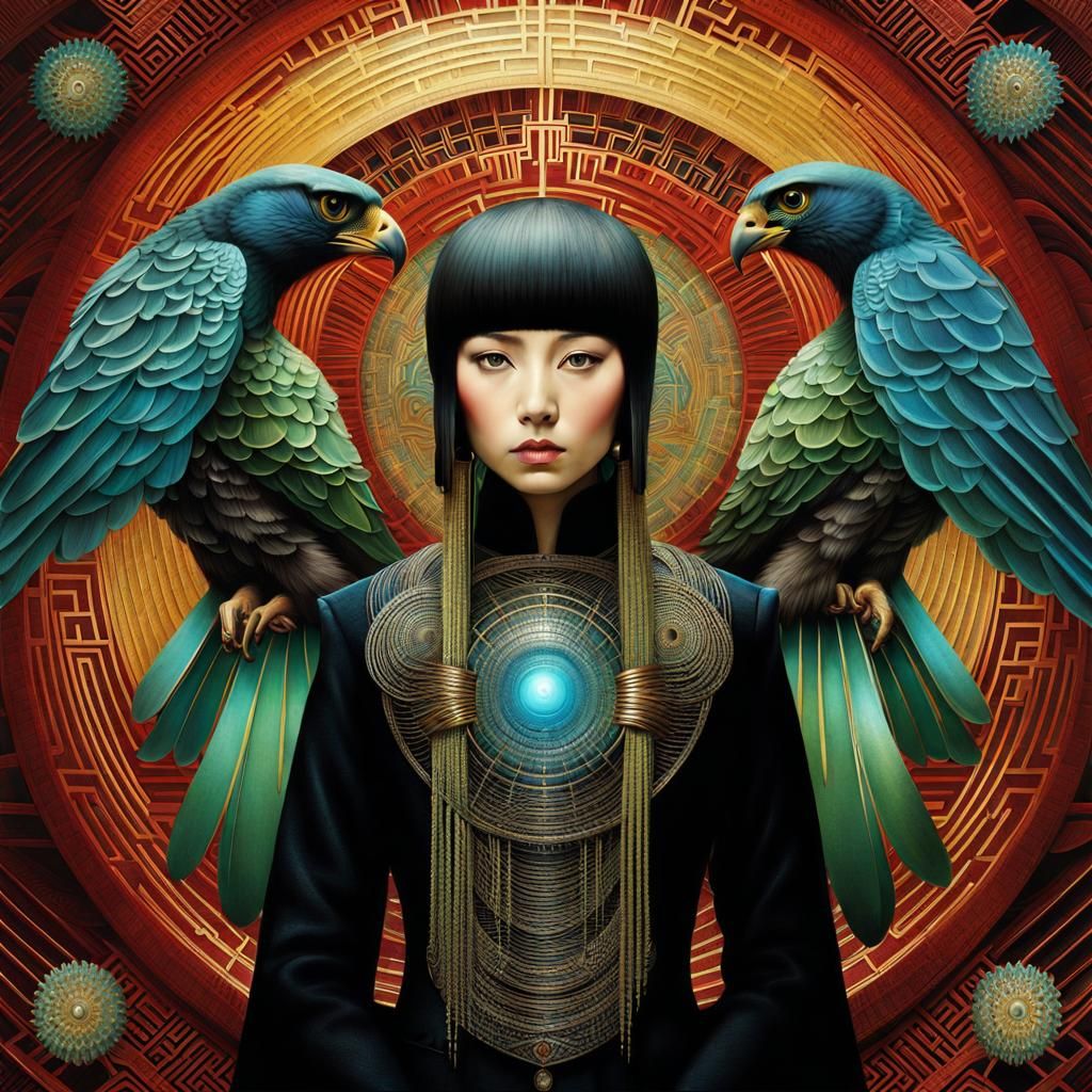 Cybernetic Asian Hawk in Fractal Network