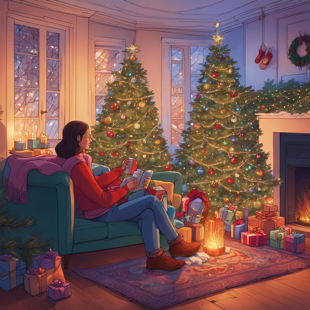 Intimate Holiday Scene with a Gay Rainbow Twist