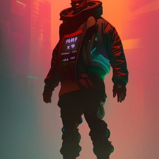 Method Man in Cyberpunk Style Concept Art