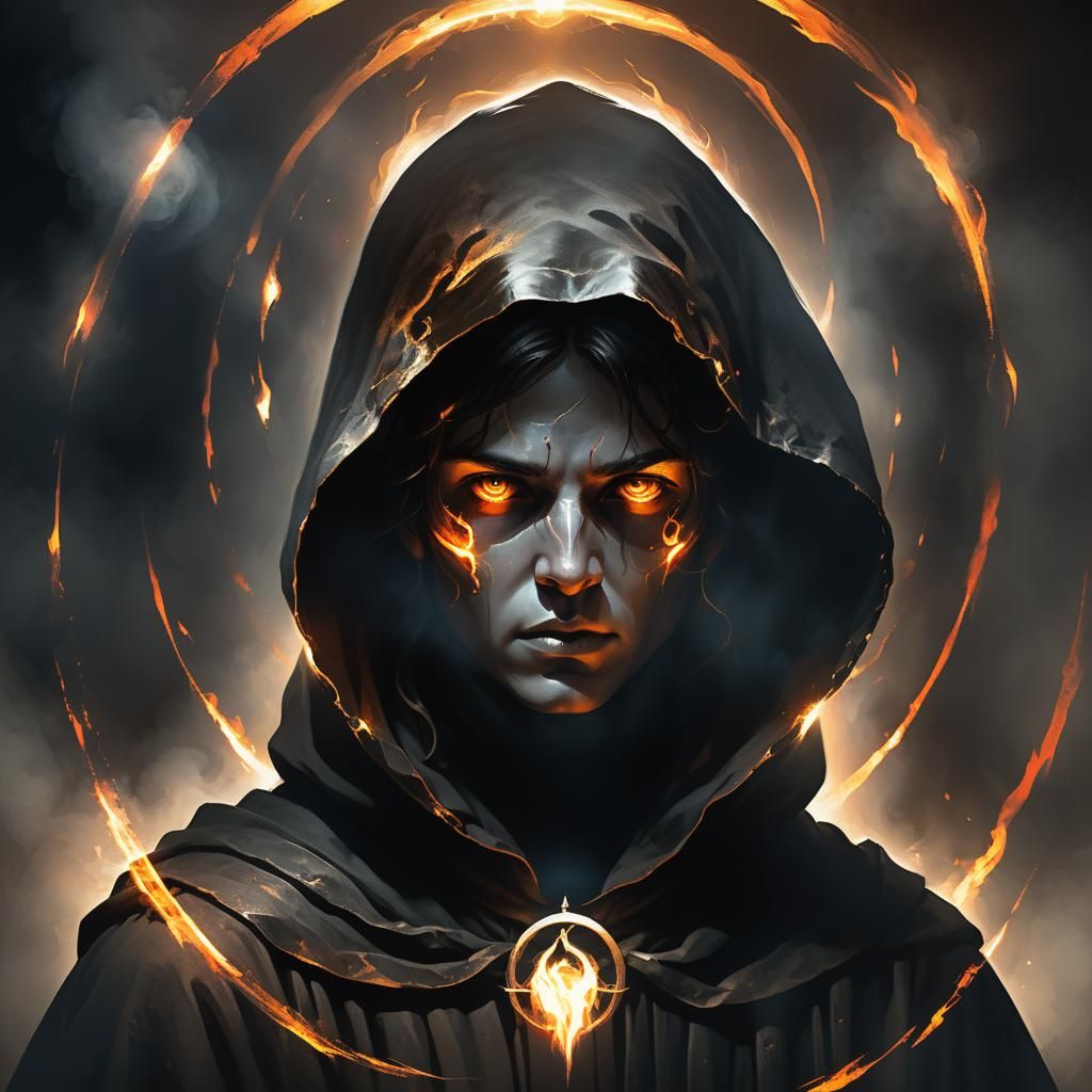 Hooded Figure in Dark Fantasy Style