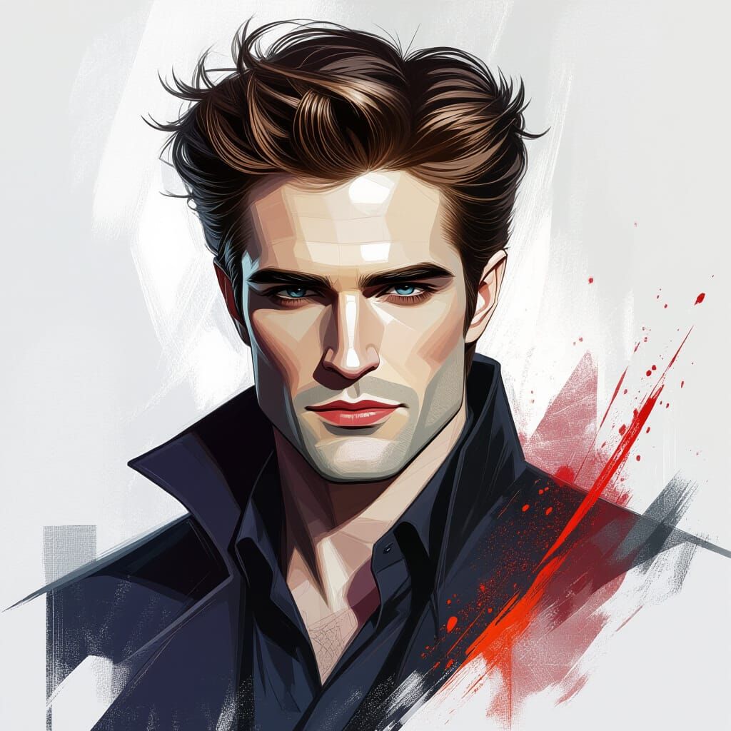 Vampire Portrait Concept Art in Hyperrealistic Style