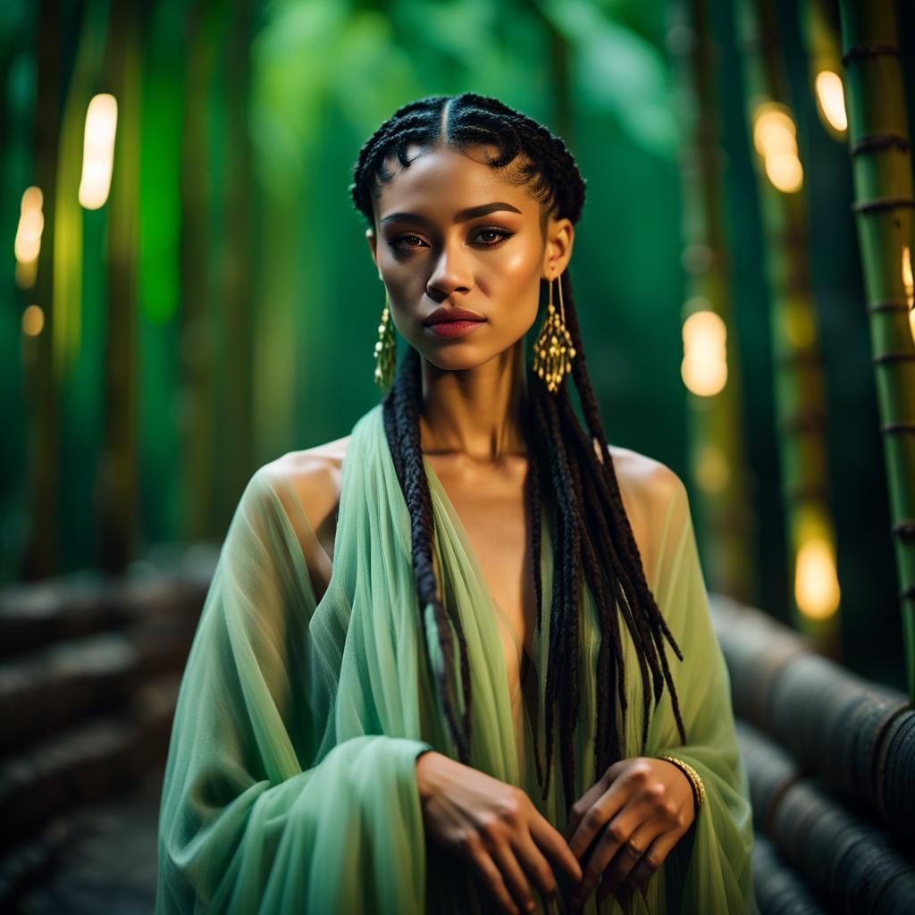 Zendaya as a Priestess in Bamboo Forest