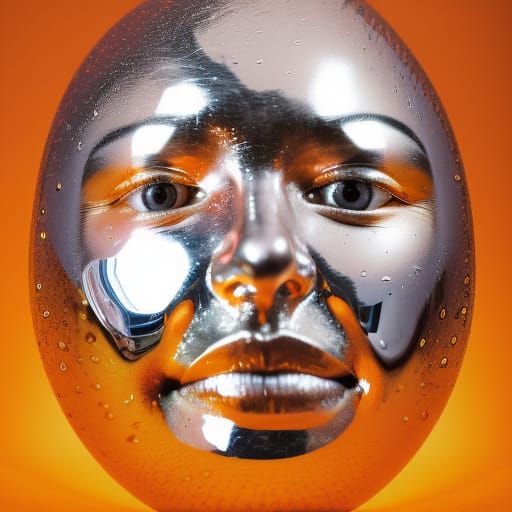 Chrome Orange: A Professional Studio Portrait