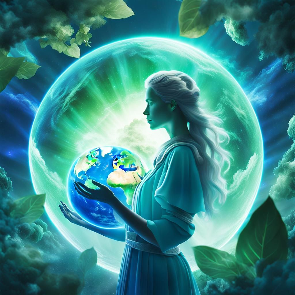 Gaia protecting the Earth