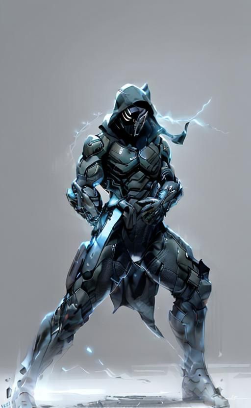 Stealthy Urban Hero in Tactical Suit